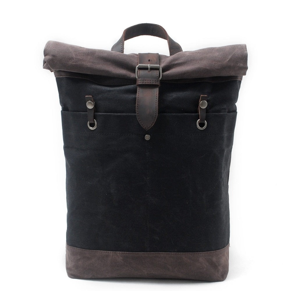 Journeyman Leather Canvas Backpack