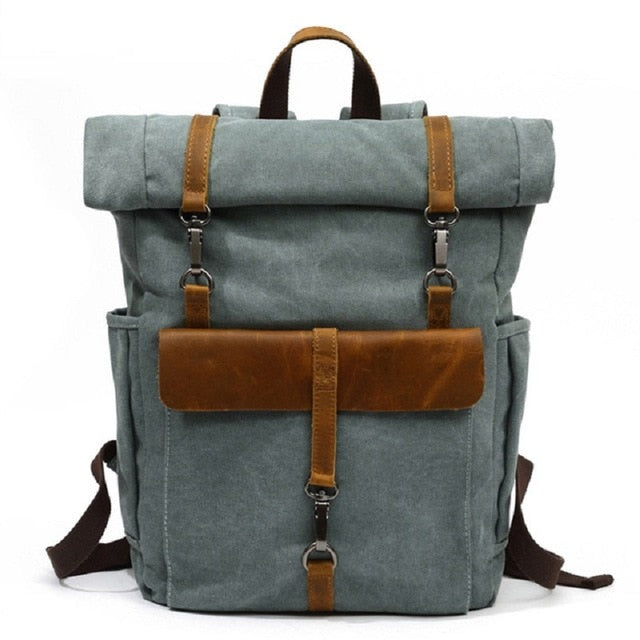 Canvas Leather Backpack